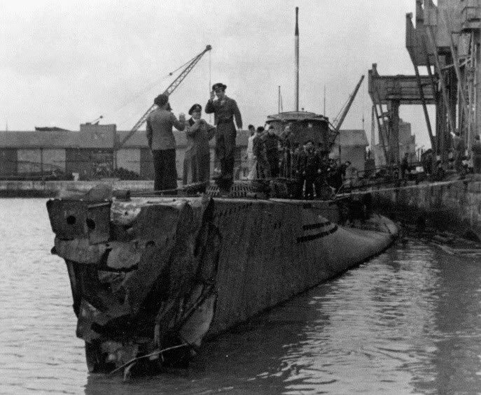 Возвращение поврежденной подлодки «U-119». Апрель 1943 г.