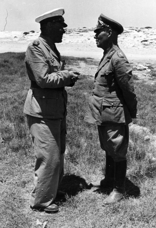 Эрвин Роммель и Альберт Кессельринг. 1942 г.