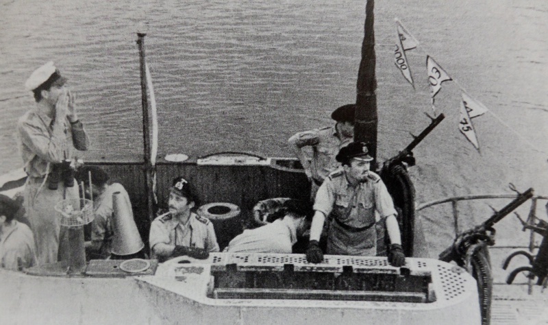 Офицеры на мостике подлодки «U-510». Лорьян. Август 1943 г.