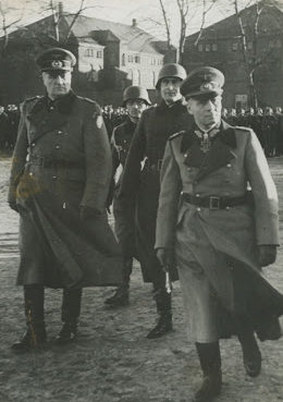 Эрвин Роммель и генерал Герман фон Ханнекен. Дания. 1943 г. 