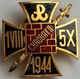 Наградной золотой знак группы «Храбри 2» Армии Краевой.