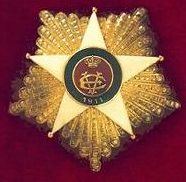 Позолоченная Звезда к знаку Кавалера Большого креста Колониального ордена Звезды Италии.
