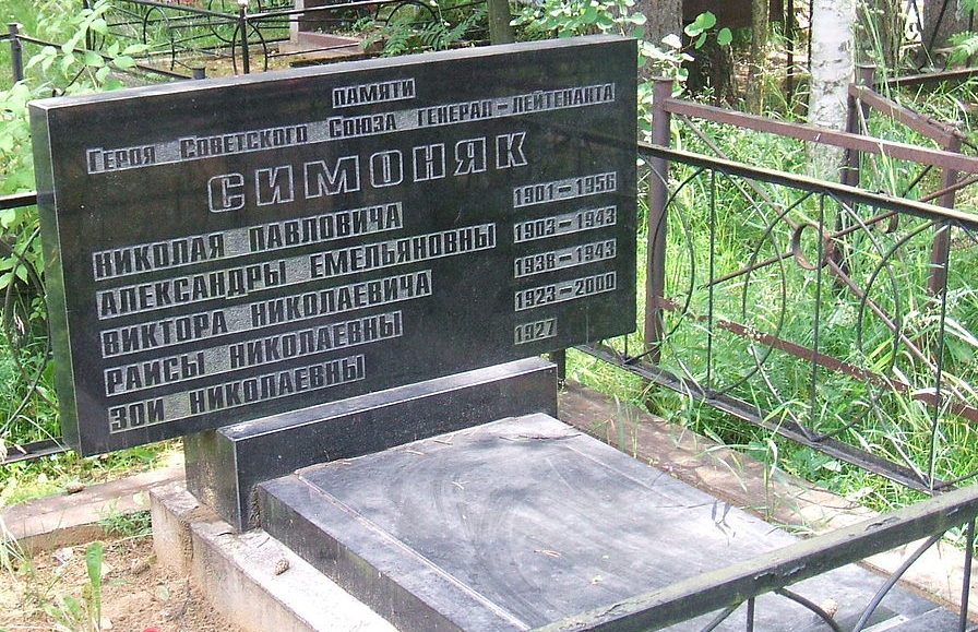 Памятник на могиле Героя Советского Союза Симоняка Н.П.