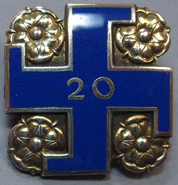 Серебряный памятный знак «20 лет в рядах «Lotta Svärd».