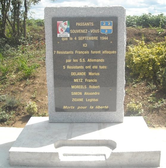 г. Erquelinnes. Памятник памяти пяти французских бойцов Сопротивления.
