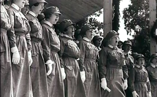 Торжественная церемония в лагере. 1937 г. 