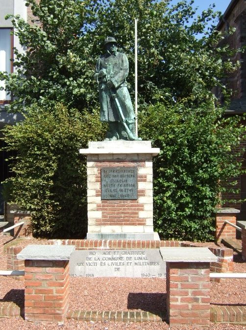 Муниципалитет Limal. Памятник 101 французскому солдату, погибшему в 1940-1944 годах.