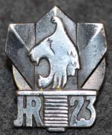 Аверс и реверс знака 23-го пехотного полка. 