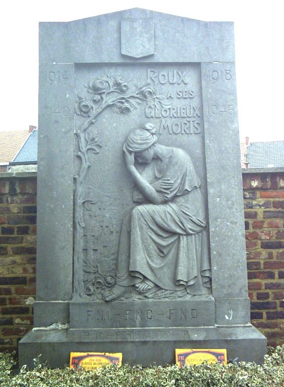 Муниципалитет Roux. Мемориал погибшим обеих войн.