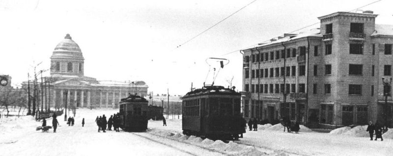 Трамваи на Красной площади. 1944 г.
