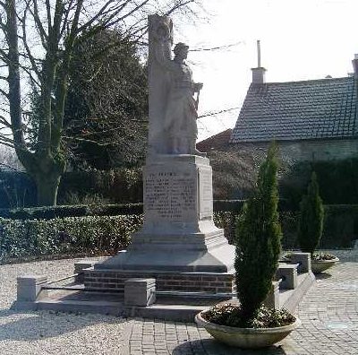 Муниципалитет Taintignies. Памятник погибшим за отечество в обеих войнах.