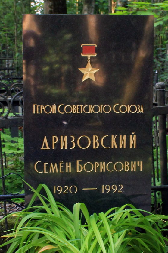 Памятник на могиле Героя Советского Союза Дризовского С. Б.
