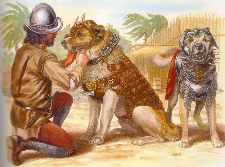 Испанские боевые собачьи доспехи ХVI века.