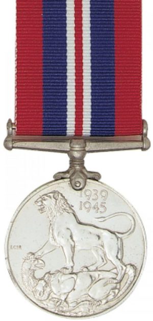Аверс и реверс Военной медали 1939-45.