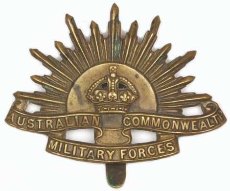 Знак для шляпы служащих вспомогательных подразделений Австралийской армии. 