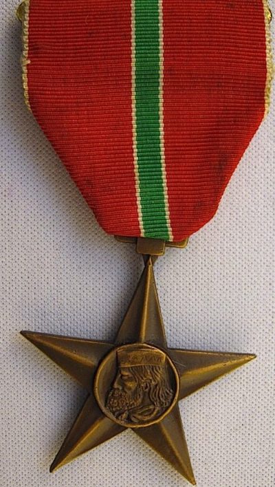 Аверс и реверс Звезды бригады Гарибальди 1943-45 гг.