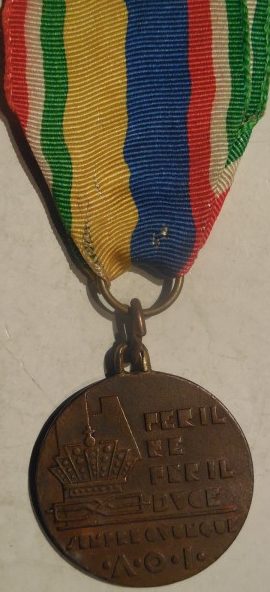 Аверс и реверс памятной медали «За Империю в Африке».