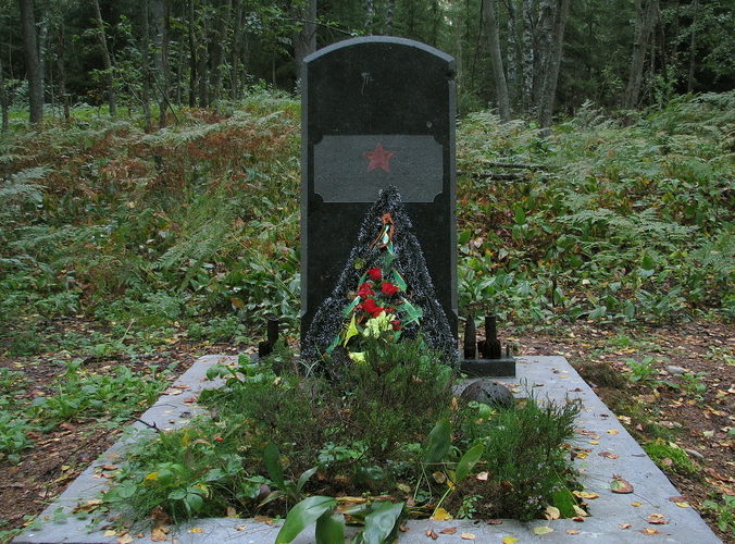 п. Дятлово Выборгского р-на. Памятник, установлен в 2010 году на братской могиле, в которой захоронено 141 советский воин, погибший в годы войны.