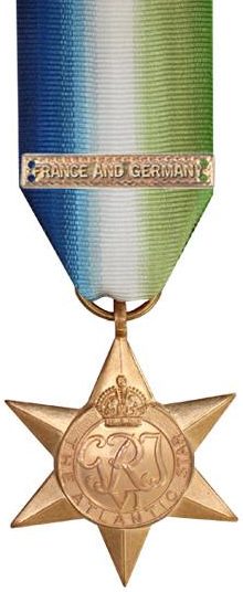 Медаль «Атлантическая звезда» с планкой «Франция и Германия».