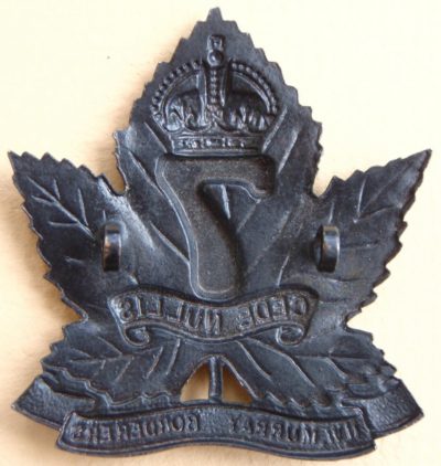 Аверс и реверс знака на шляпу военнослужащих 7-го пехотного батальона.