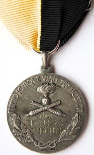 Аверс и реверс памятной медали 7-го полка полевой артиллерии.