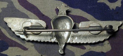 Серебряный знак военных парашютистов.