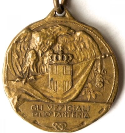 Аверс и реверс памятной медали 10-го пехотного полка бригады «Regina».