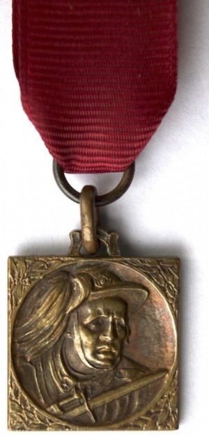 Аверс и реверс памятной медали 12-го полка берсальеров.