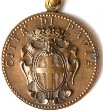 Аверс и реверс памятной медали пехотной бригады «Pavia».