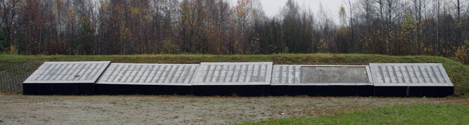 Мемориальные плиты на кладбище. 