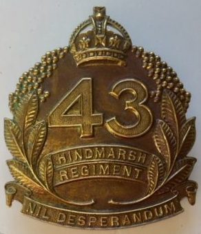 Знак на шляпу военнослужащих 43-го пехотного батальона.