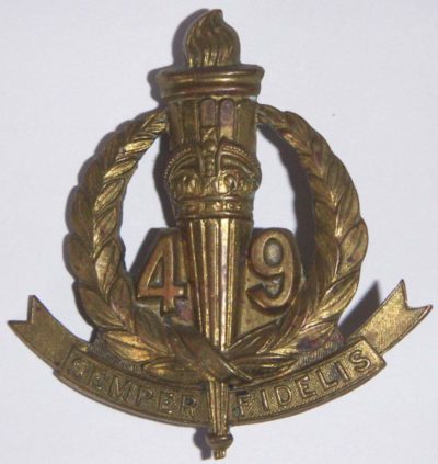 Знак на шляпу военнослужащих 49-го пехотного батальона.