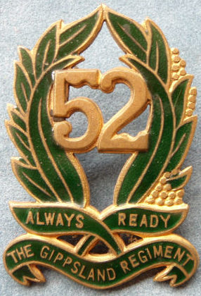 Знак на шляпу военнослужащих 52-го пехотного батальона.