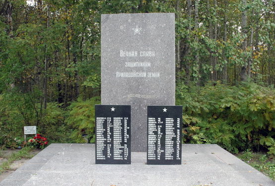 ст. Назия Кировского р-на. Памятник, установлен на братской могиле, в которой похоронено 684 советских воинов, в т. ч. 618 неизвестных. 
