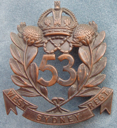 Знак на шляпу военнослужащих 53-го пехотного батальона.