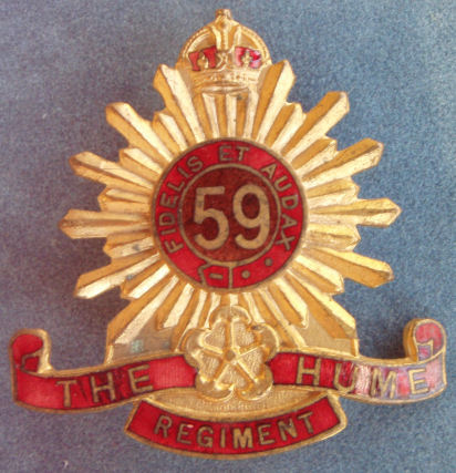 Знаки на шляпу военнослужащих 59-го пехотного батальона.