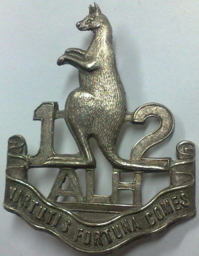 Знак на шляпу военнослужащих 12-го полка легкой кавалерии.