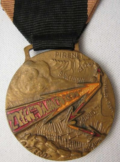Аверс и реверс памятной медали 2-го полка дивизии «LITTORIO».
