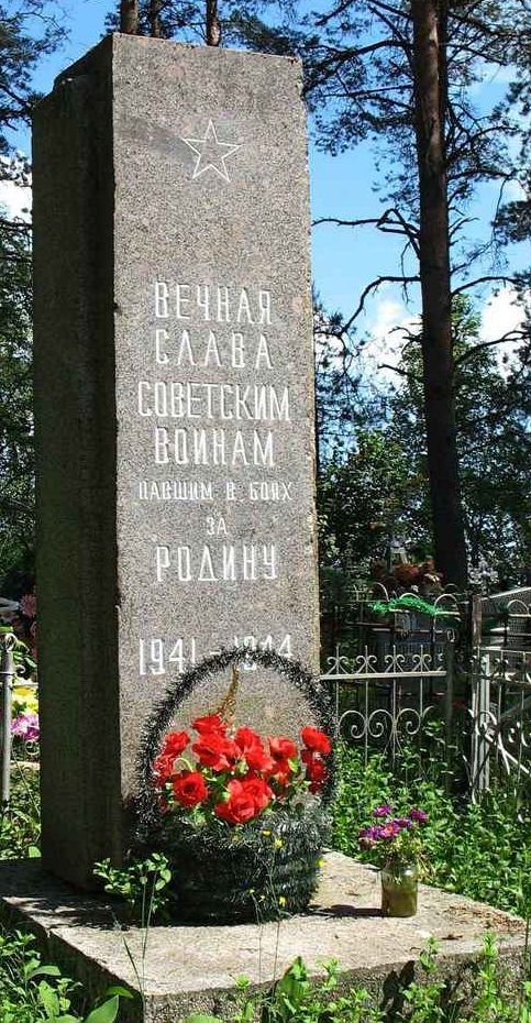 д. Бор Лужского р-на. Памятник на братской могиле советских воинов.