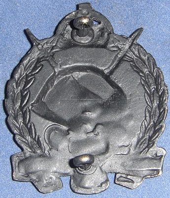 Аверс и реверс знака на шляпу военнослужащих 23-го полка легкой кавалерии.