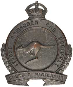 Знак на шляпу военнослужащих 2-го бронированного автомобильного полка.