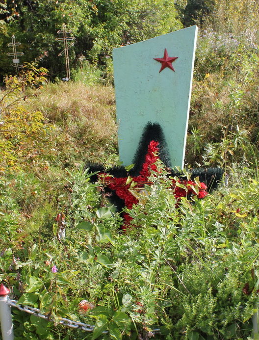 д. Заречье Волховского р-на. Братская могила советских воинов на кладбище.
