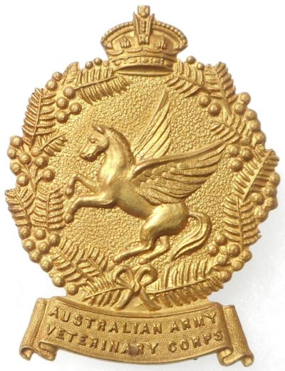 Знак на шляпу военнослужащих Австралийского ветеринарного корпуса.