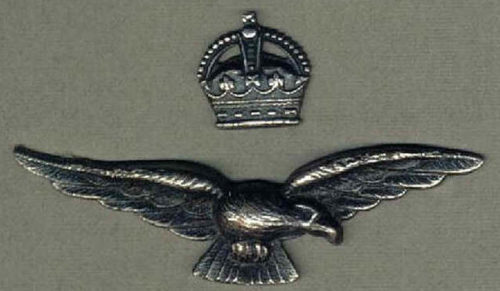 Серебряный знак офицера RAAF.