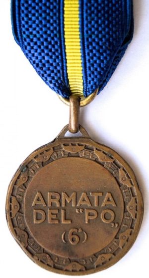 Аверс и реверс памятной медали 6-й армии «Armata del PO».