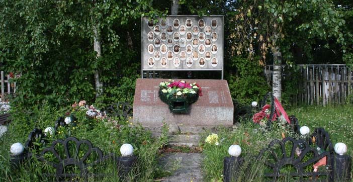 д. Рогожа Волховского р-на. Памятник погибшим землякам.