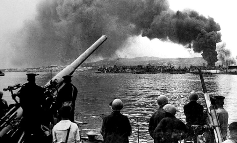 Отражение первого налета на город. 22 июня 1941 г.