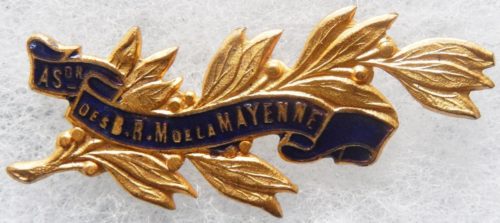 Аверс и реверс знака ассоциации ветеранов департамента Mayenne.