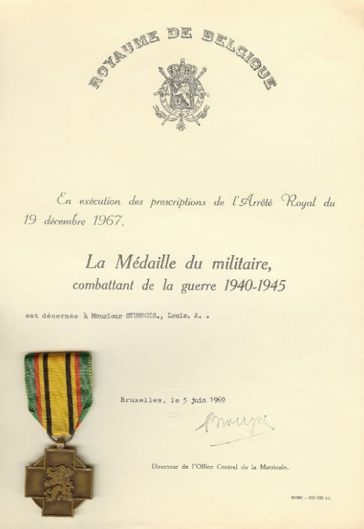 Свидетельство о награждении медалью ветерана войны 1940-1945.