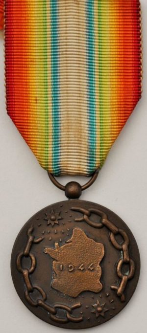 Аверс и реверс медали Освобождённой Франции.